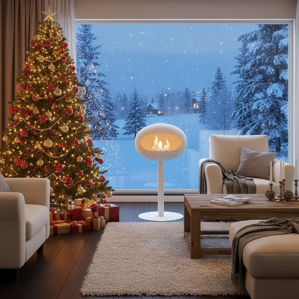 Cocoon Fires Blanc Pedestal