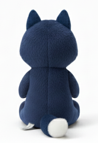 Peluche Loup de Noël -Le Loup mal Aimé bleu nuit